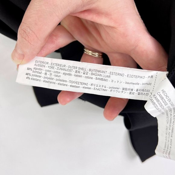 Zara Basic Cold Shoulder Black Knee Length Stretch Cocktail Sheath Dress Medium - Picture 8 of 10